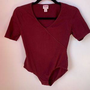 Mossimo Burgundy Bodysuit